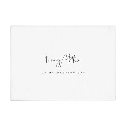 to my mother on my wedding day card
