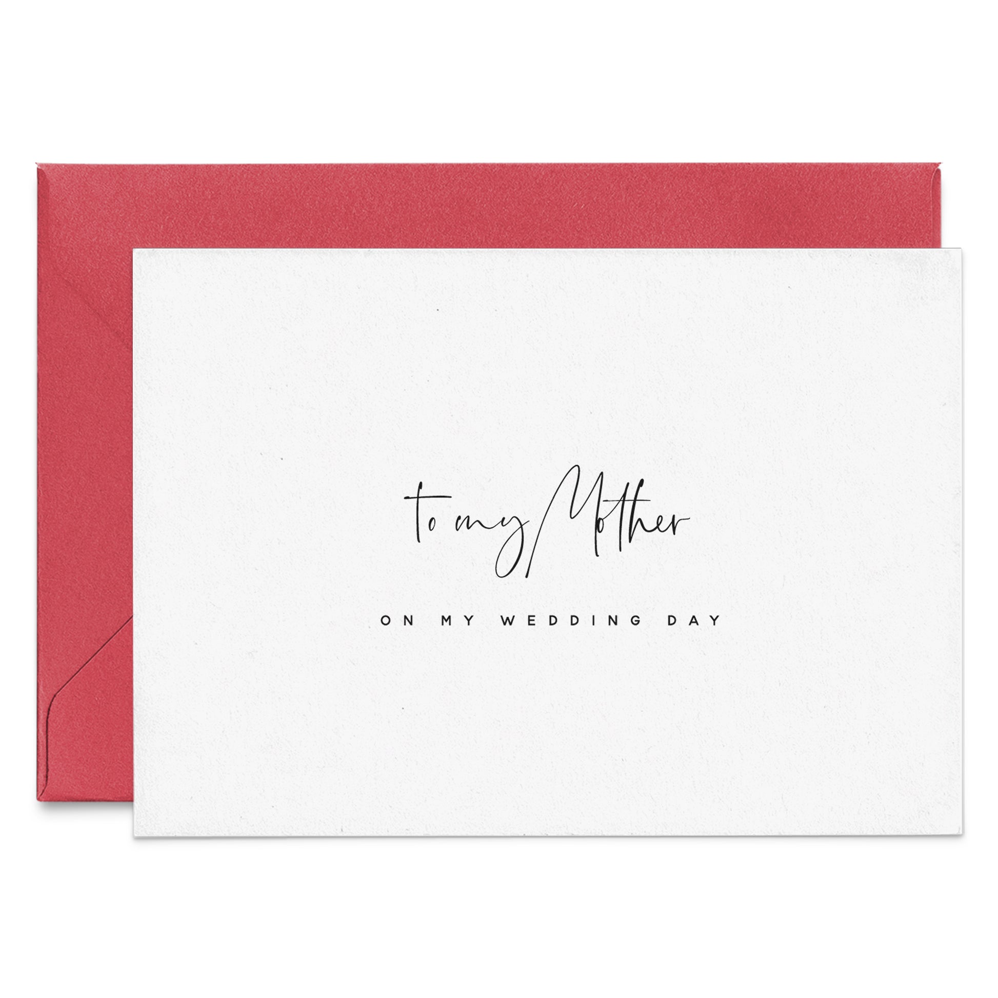 to my mother on my wedding day card