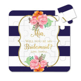 Navy and Gold Bridesmaid Puzzle - XOXOKristen