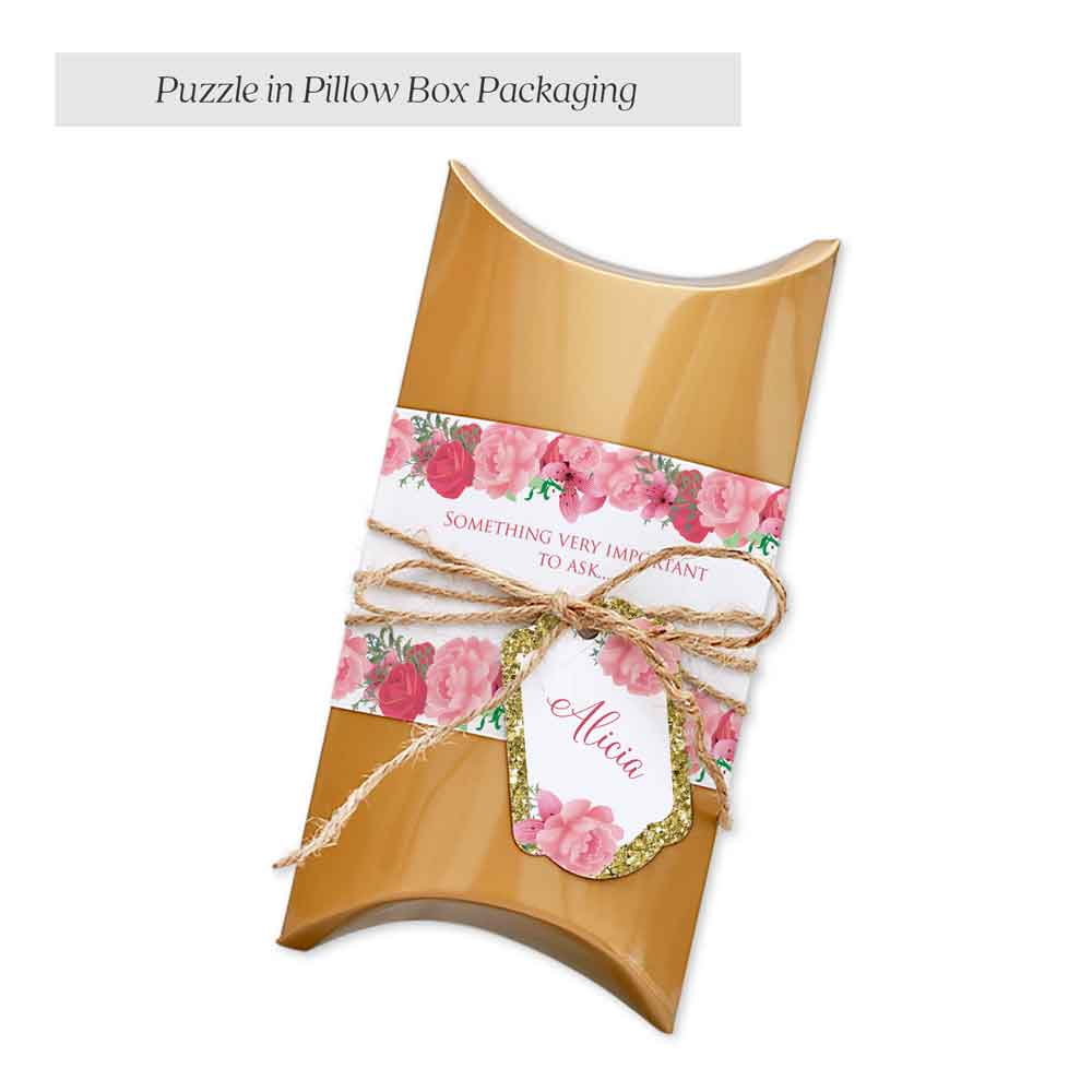 Personalized pillow box puzzle packaging - XOXOKristen
