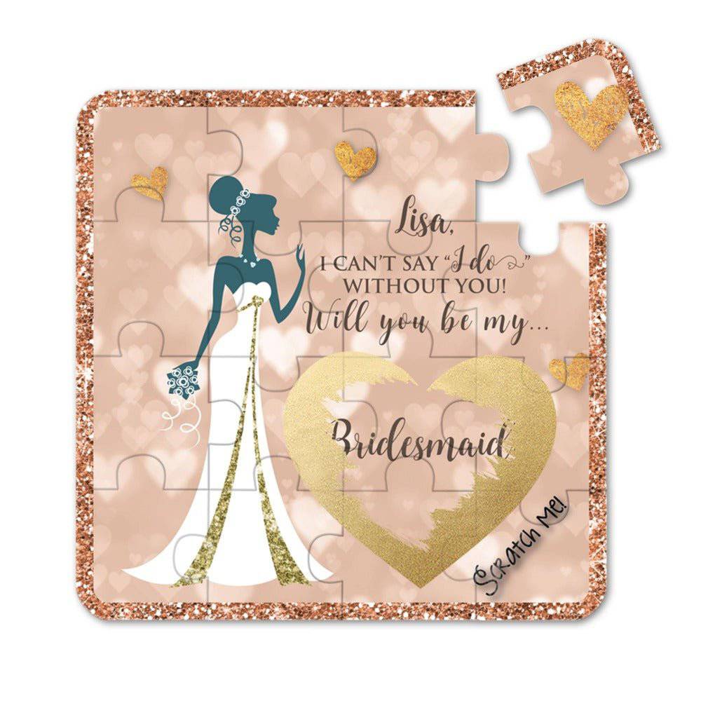 Bride's Kiss Scratch - off Bridesmaid Puzzle - XOXOKristen