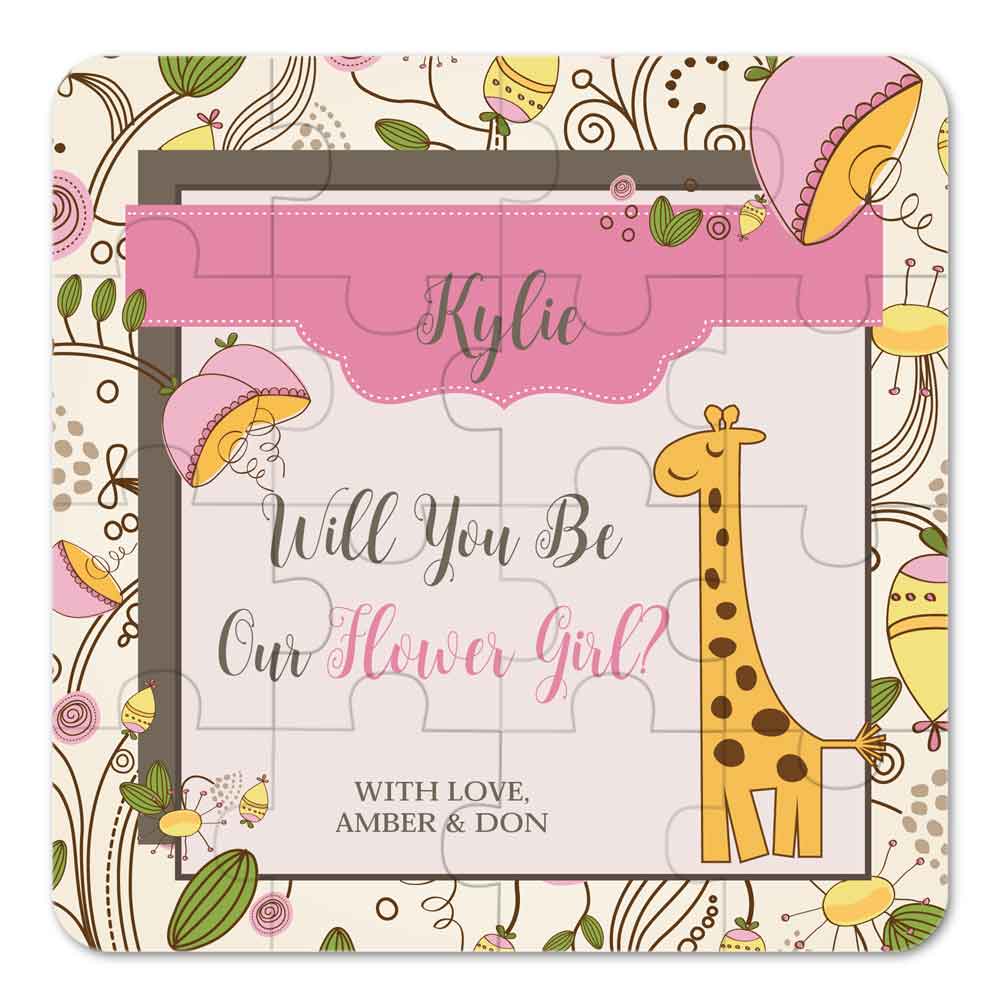 Will you be our floral girl puzzle proposal with cute drawings -  XOXOKristen