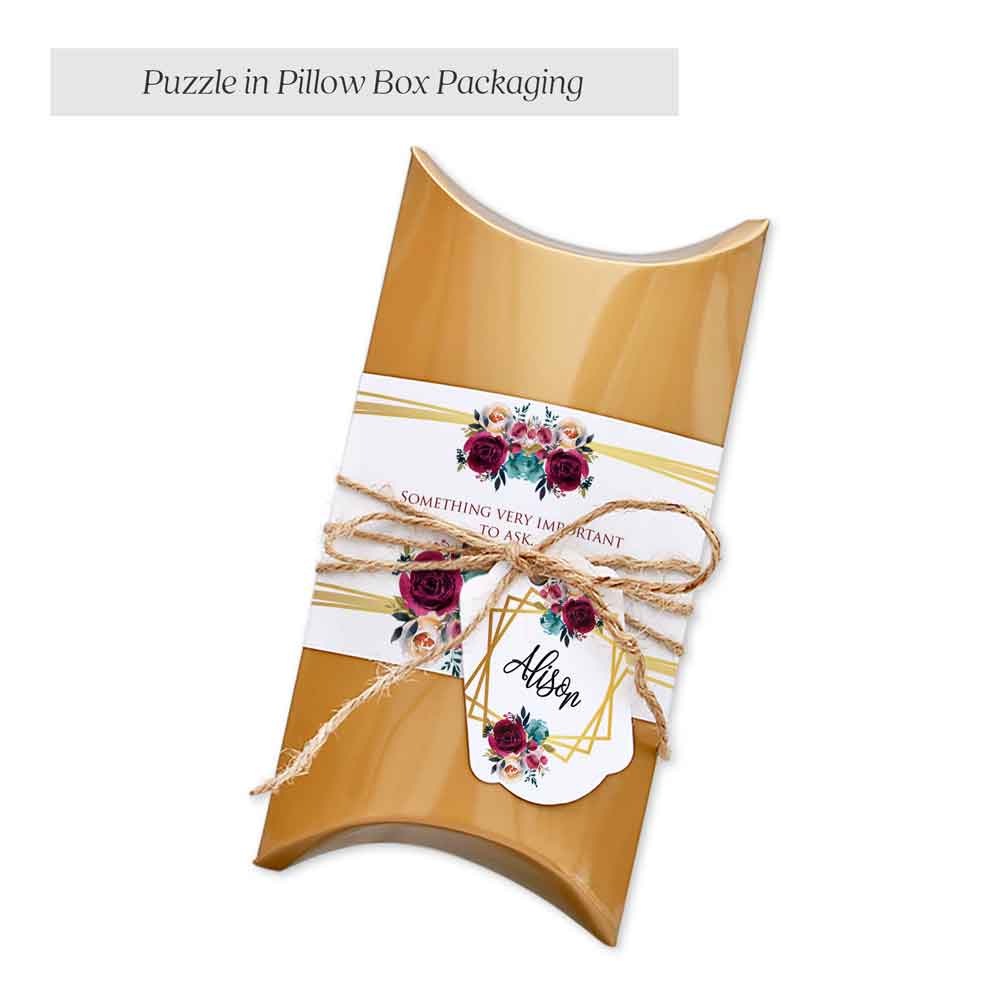 Personalized pillow box puzzle packaging - XOXOKristen