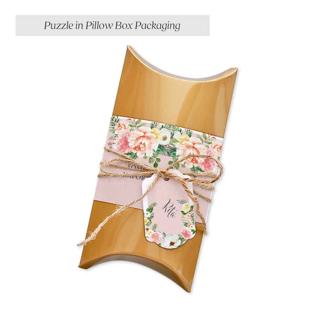 Personalized pillow box puzzle packaging - XOXOKristen
