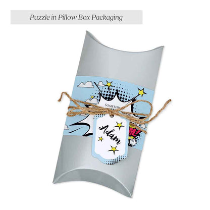 Personalized pillow box puzzle packaging - XOXOKristen