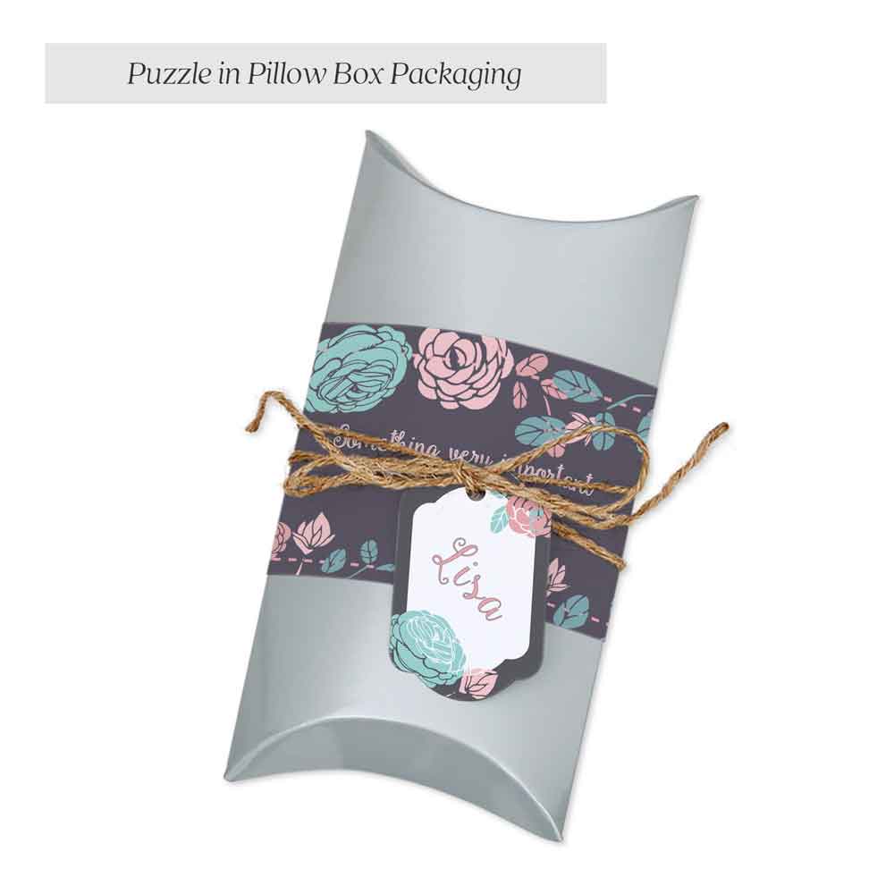 Personalized pillow box puzzle packaging - XOXOKristen
