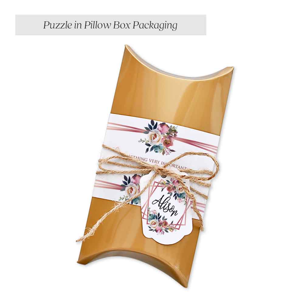 Personalized pillow box puzzle packaging - XOXOKristen