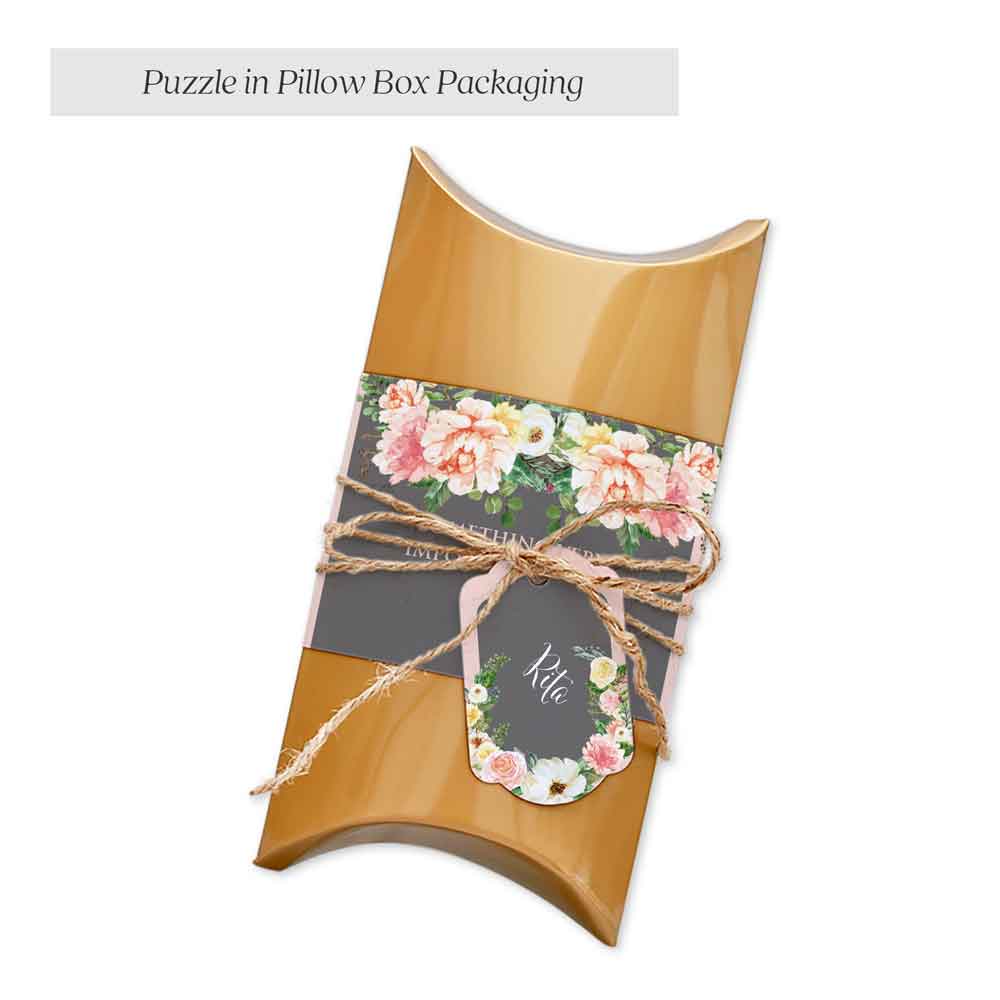 Personalized pillow box puzzle packaging - XOXOKristen