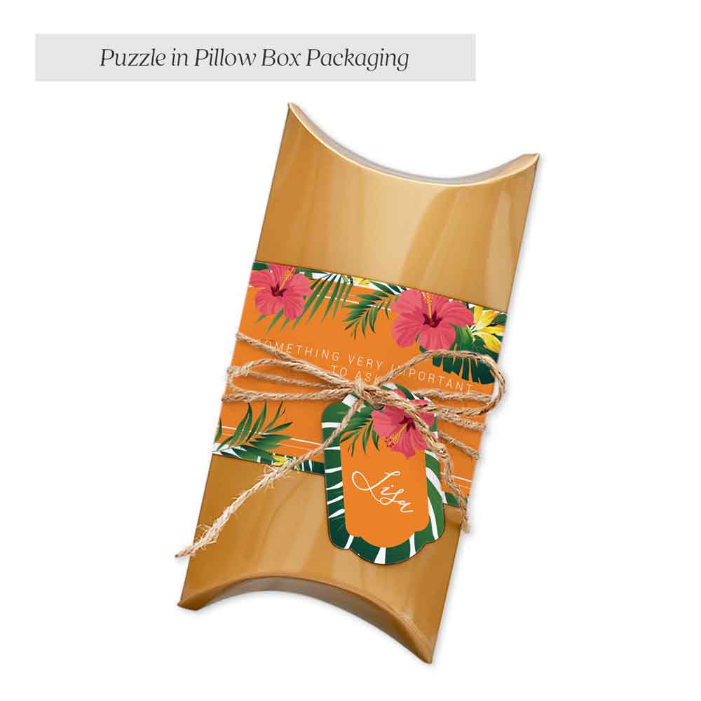 Personalized pillow box puzzle packaging - XOXOKristen