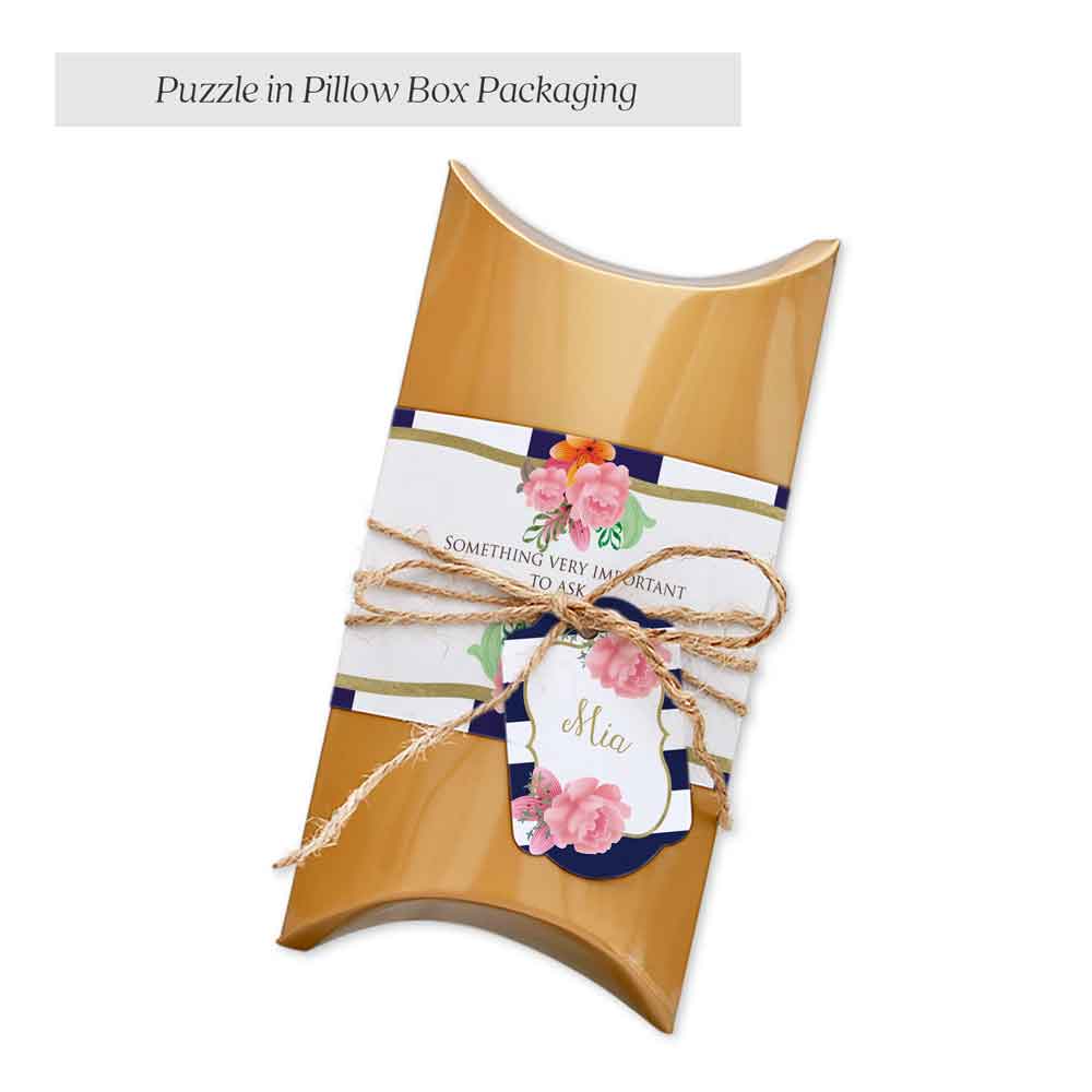 Personalized pillow box puzzle packaging - XOXOKristen