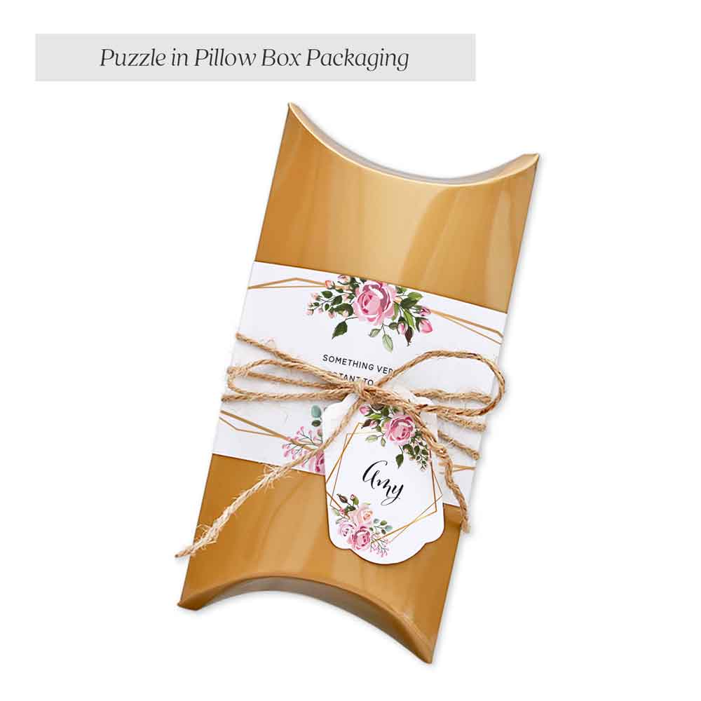 Personalized pillow box puzzle packaging - XOXOKristen