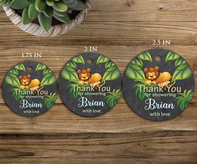 Jungle Safari Baby Shower Tags - XOXOKristen