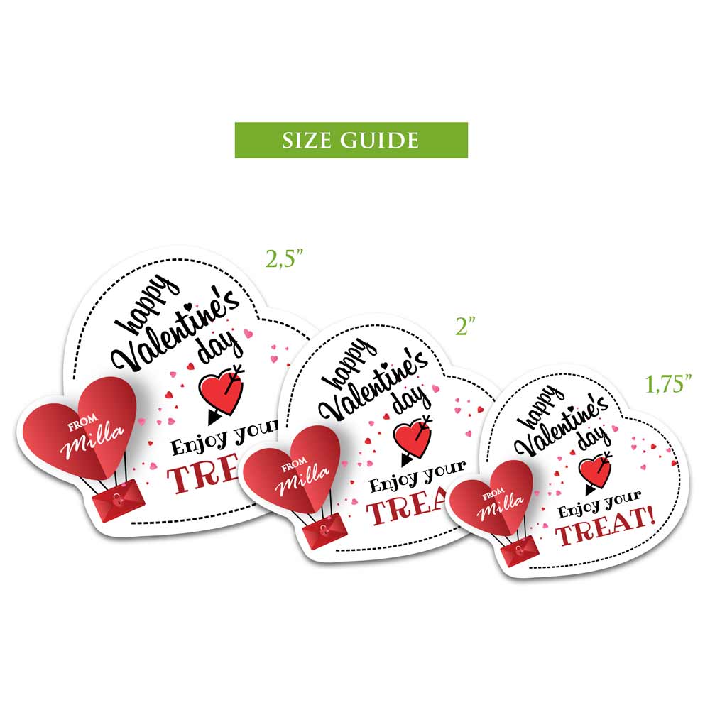 Personalized Valentine's day favor sticker - XOXOKristen