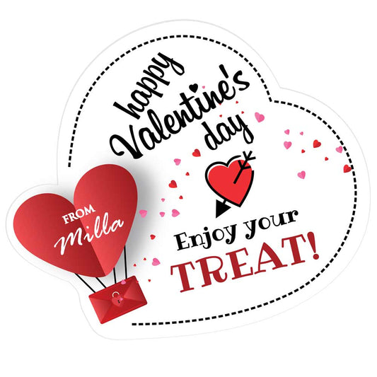 Personalized Valentine's day favor sticker - XOXOKristen