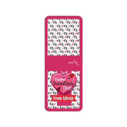 Personalized valentines tic tac label with adorable XOXO pink deisgn - XOXOKristen
