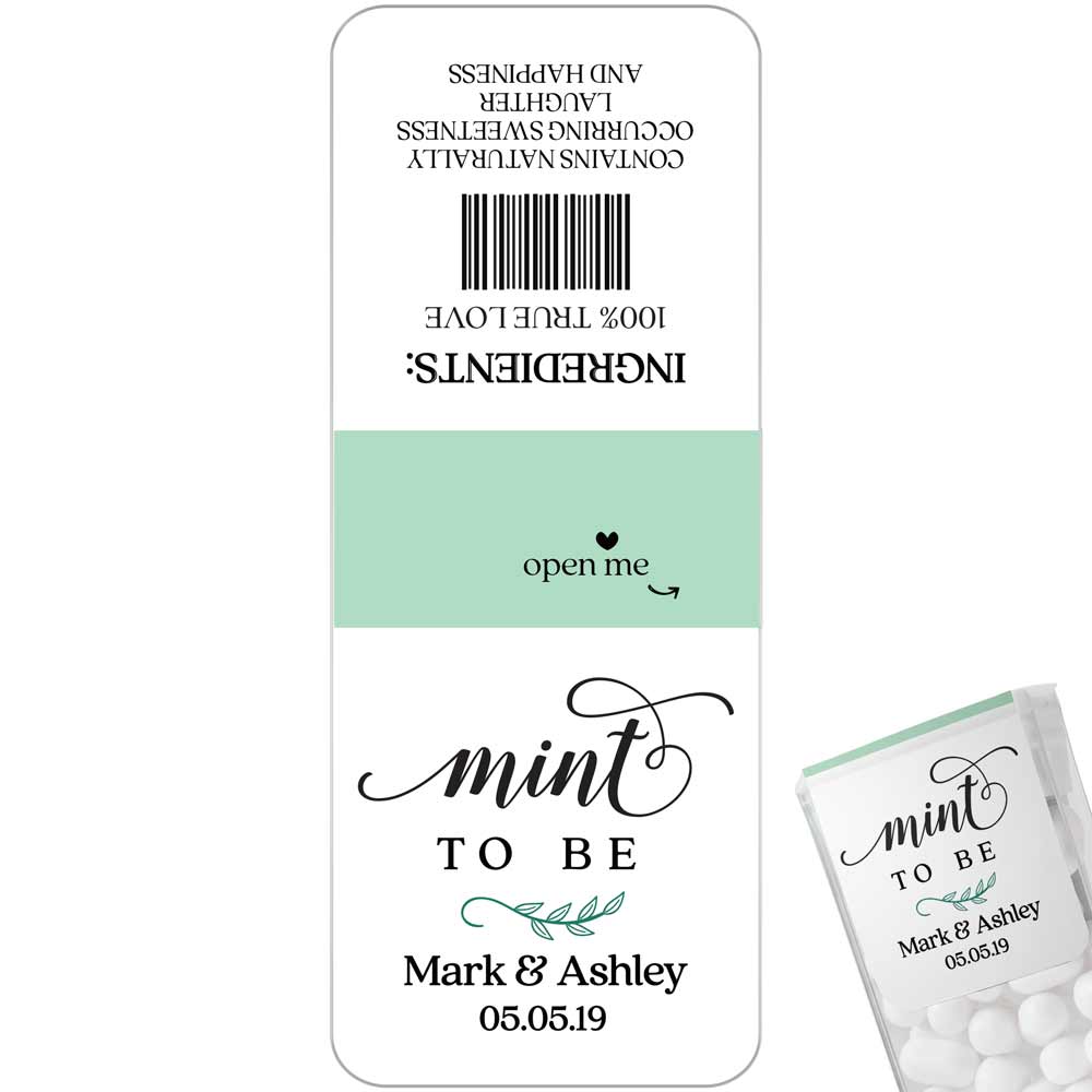 Personalized Mint and Pink Tic Tac Wedding Stickers. Custom Mint to be Tic tac Labels - XOXOKristen