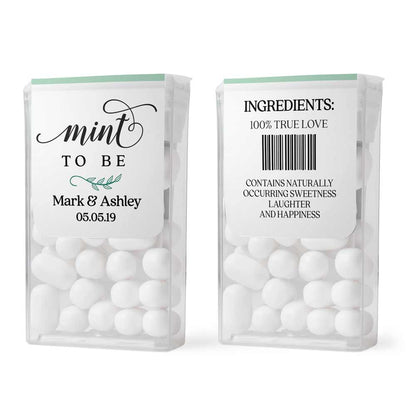 Personalized Mint and Pink Tic Tac Wedding Stickers. Custom Mint to be Tic tac Labels - XOXOKristen