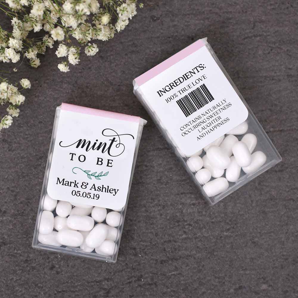 Personalized Mint and Pink Tic Tac Wedding Stickers. Custom Mint to be Tic tac Labels - XOXOKristen