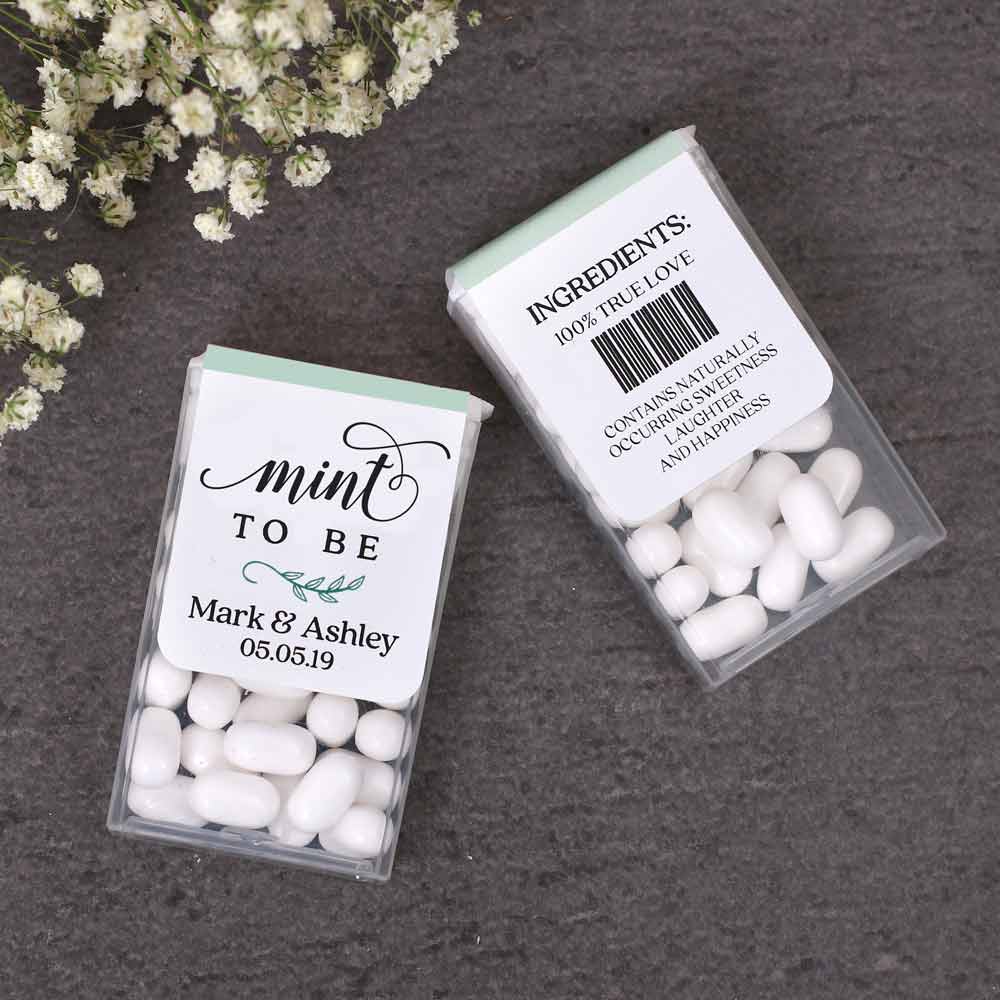 Personalized Mint and Pink Tic Tac Wedding Stickers. Custom Mint to be Tic tac Labels - XOXOKristen