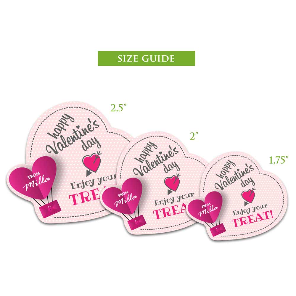 Pink personalized valentine's day sticker - XOXOKristen