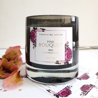 custom floral gold foiled labels - XOXOKristen 