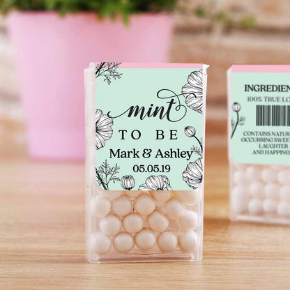Custom mint to be wedding tic tac stickers. Entirely personalized wedding favors labels - XOXOKristen 