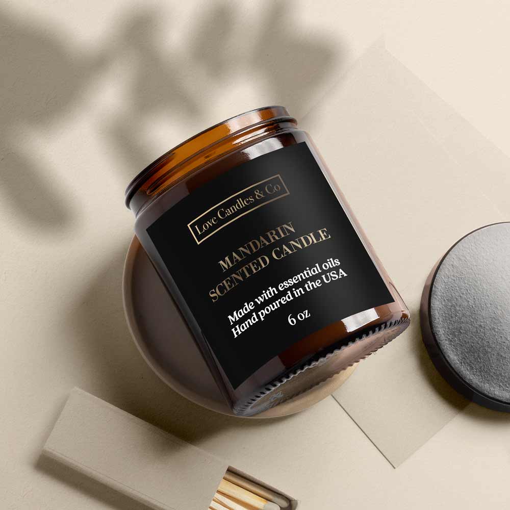 Custom Black Candle Sticker with Gold Foil for Product Labeling - XOXOKristen