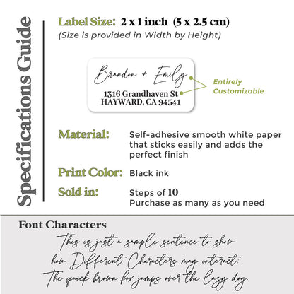 stylish custom return address label stickers for envelope mailing -  XOXOKristen