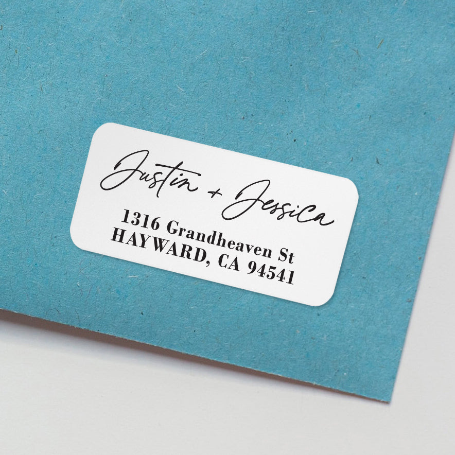 custom black and white return address labels - XOXOKristen