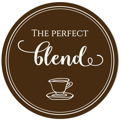 "The perfect blend" custom wedding label. Cute sticker to use with wedding invitations, thank you cards, save the date, wedding favors, gift bags or party treats - XOXOKristen