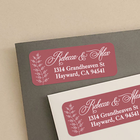 red custom return family address labels - XOXOKristen