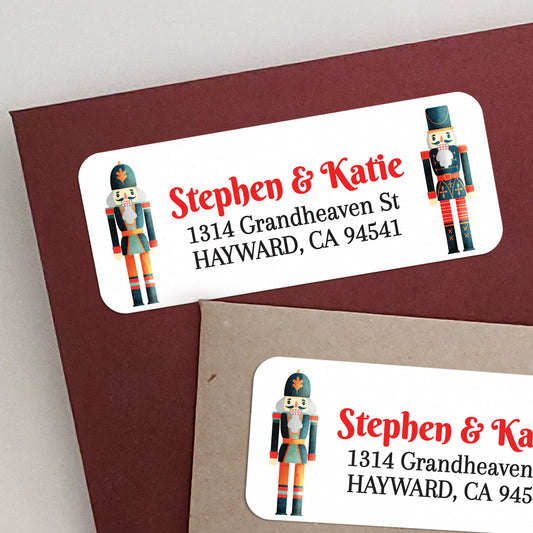 custom christmas nutcracker return address labels - XOXOKristen