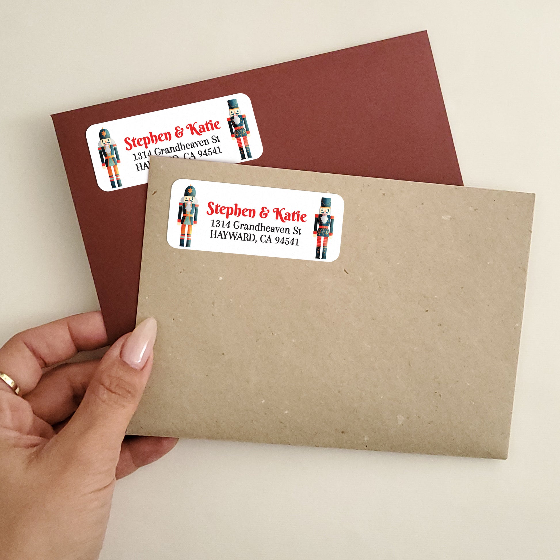 custom christmas nutcracker return address labels - XOXOKristen