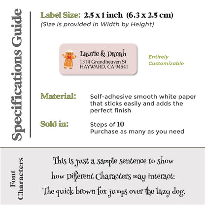 christmas gingerbread man family return address labels for holiday greeting card envelopes - XOXOKristen