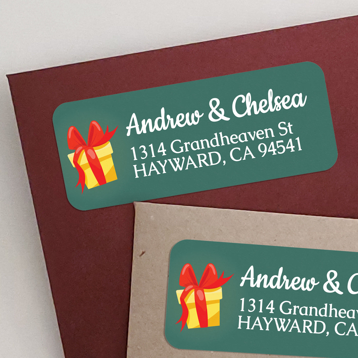 custom christmas family address labels for greeting cards enevelopes - XOXOKristen