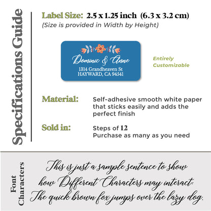 light blue custom return address label stickers for mailing invitations - XOXOKristen