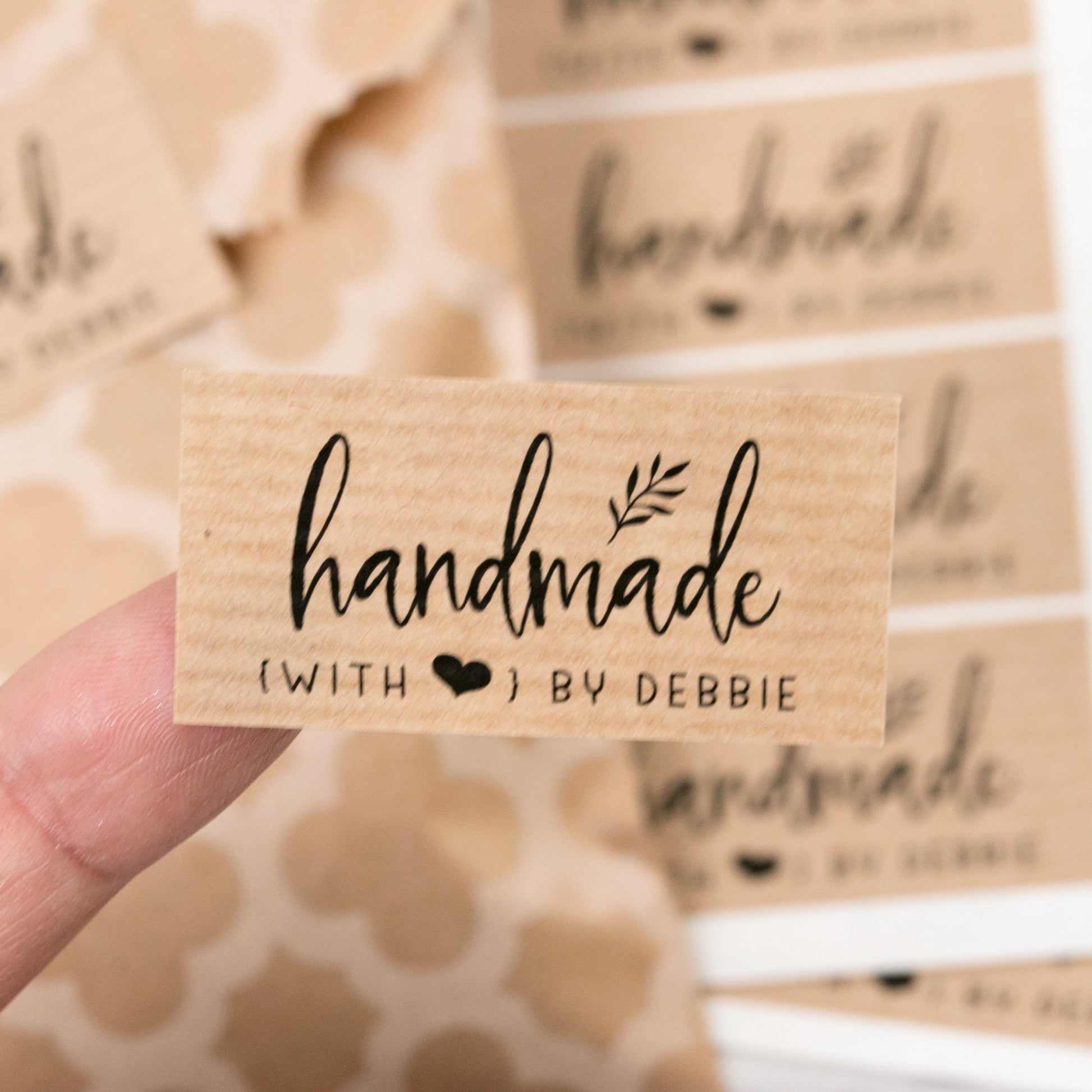 rectangular 2x1 inch handmade with love stickers - xoxokristen