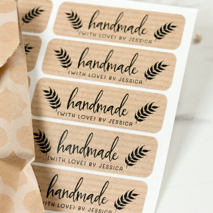 Custom Handmade with love craft stickers- XOXOKristen 