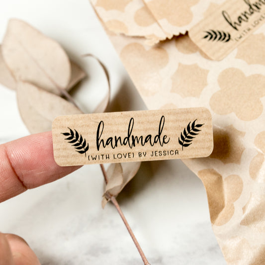 Custom Handmade with love craft stickers- XOXOKristen 