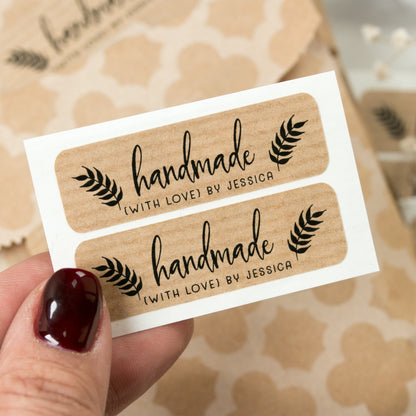 Custom Handmade with love craft stickers- XOXOKristen 
