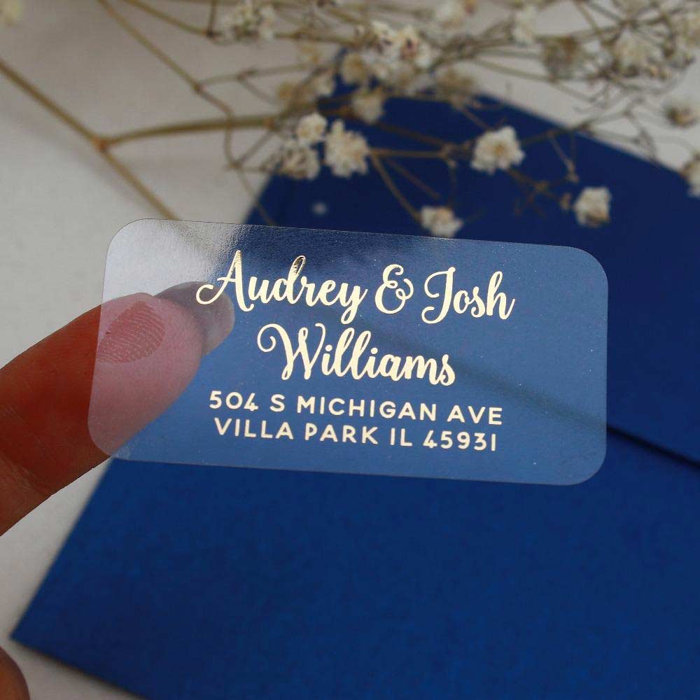 Personalized clear return address label -  XOXOKristen