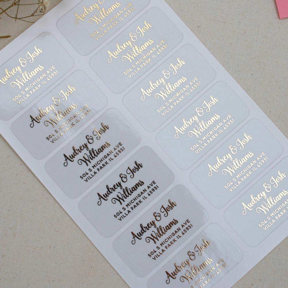 Personalized clear return address label -  XOXOKristen