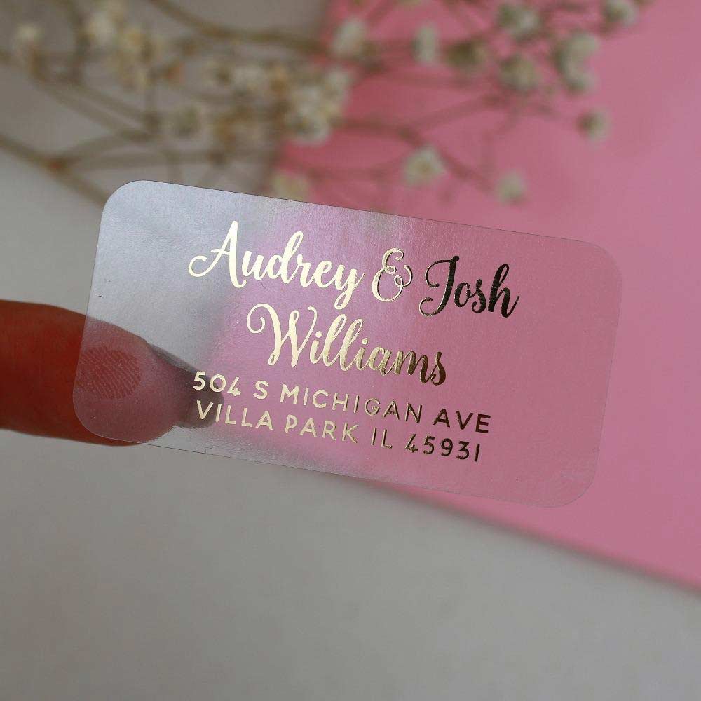Personalized clear return address label -  XOXOKristen