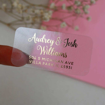 Personalized clear return address label -  XOXOKristen