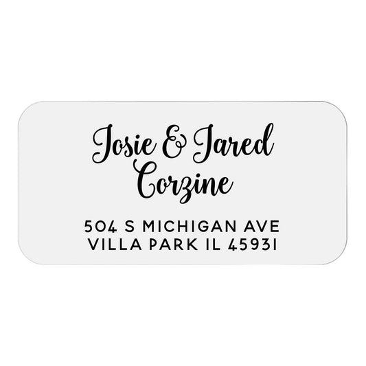 Personalized clear return address label -  XOXOKristen