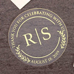 Roman Leaves Clear Wedding Sticker - XOXOKristen