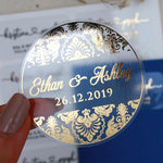 Damask Ornaments Wedding Sticker - XOXOKristen