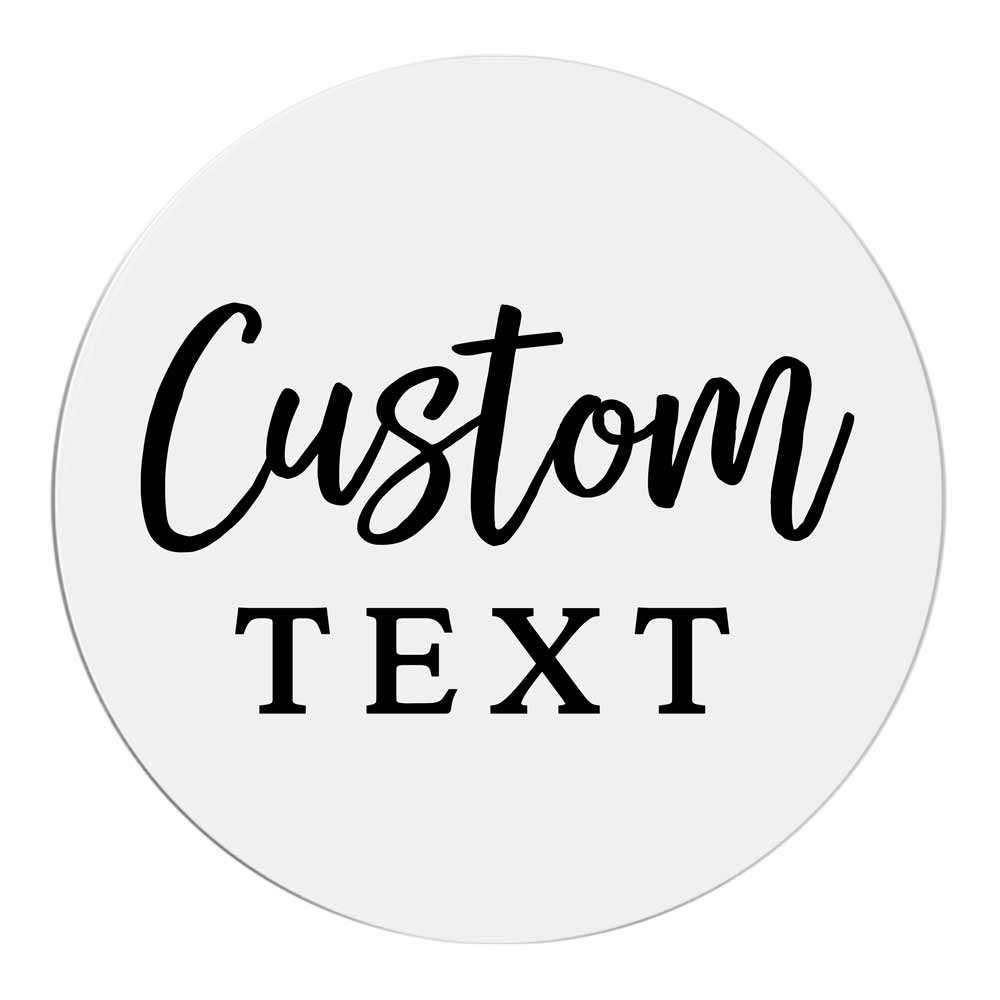 Personalized clear label sticker with custom text in gold foil - XOXOKristen