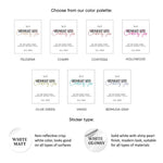 Rectangular candle label with hand-lettered design - XOXOKristen