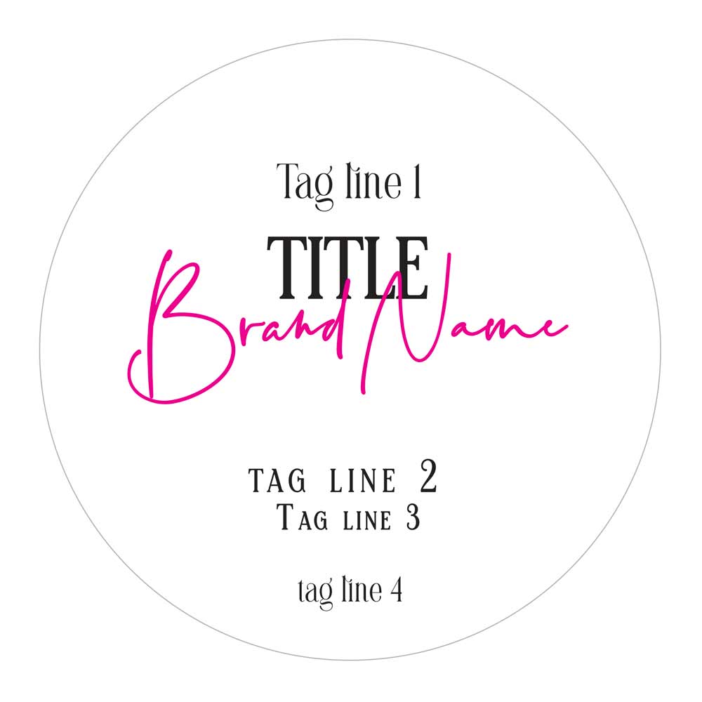 Round custom product labeling sticker for cosmetic products - XOXOKristen